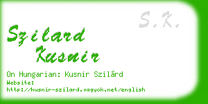 szilard kusnir business card
